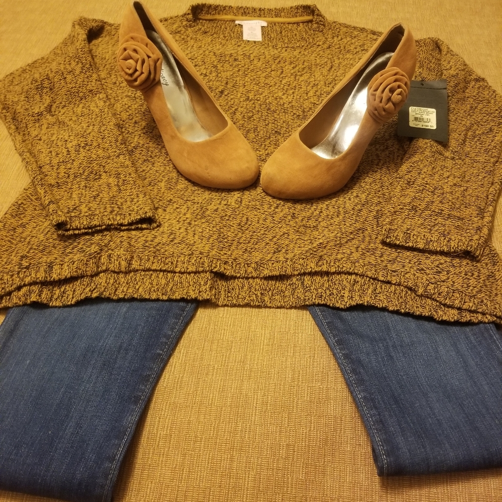 Sweater, Jean's, shoes